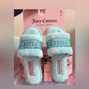 Juicy Couture Light Blue Gravity 2 Slippers Size Small 5/6